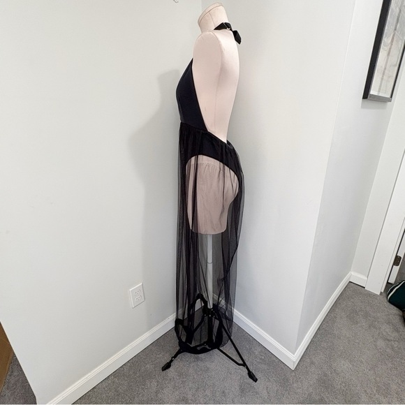 Daijanala Bodysuit Dress Sheer Maxi Dress Black Size Small Rare Custom Cheeky - Picture 5 of 16